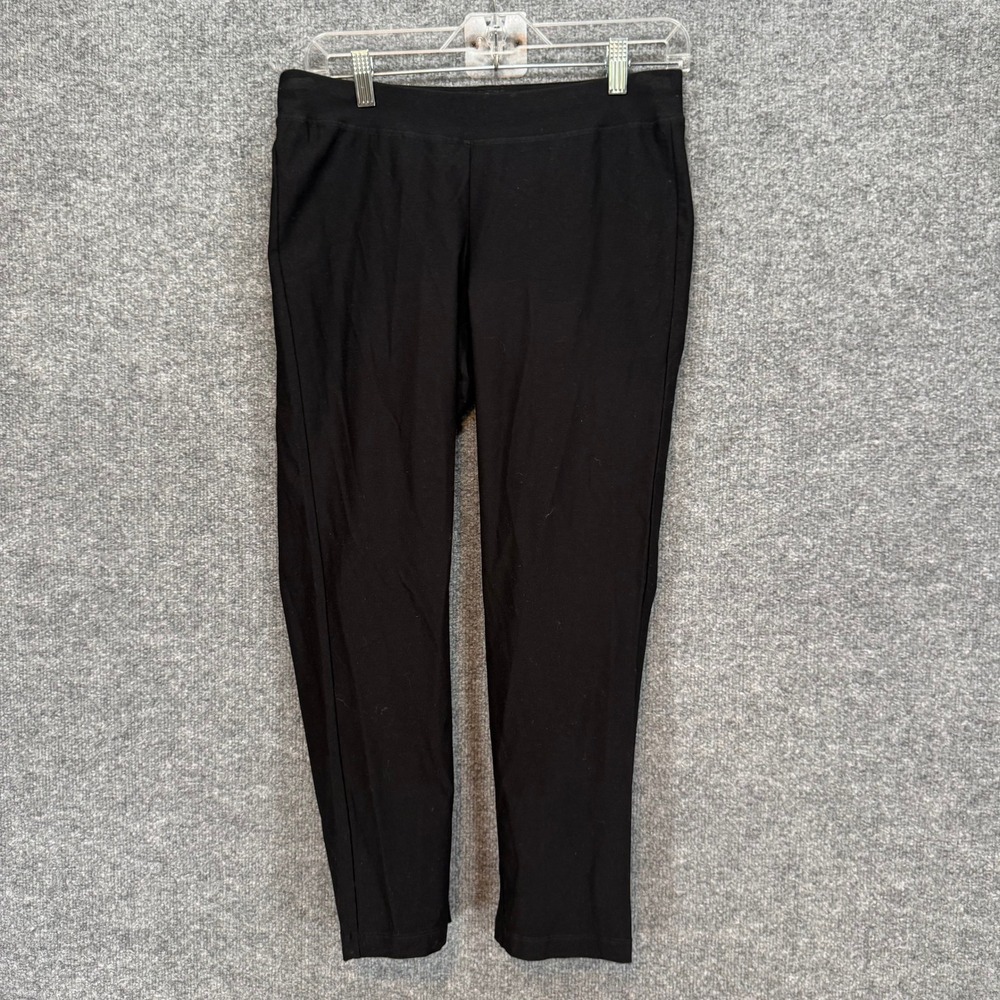 Eileen Fisher Leggings Womens Small Black Stretch Viscose Jersey Slim‎ Fit NEW